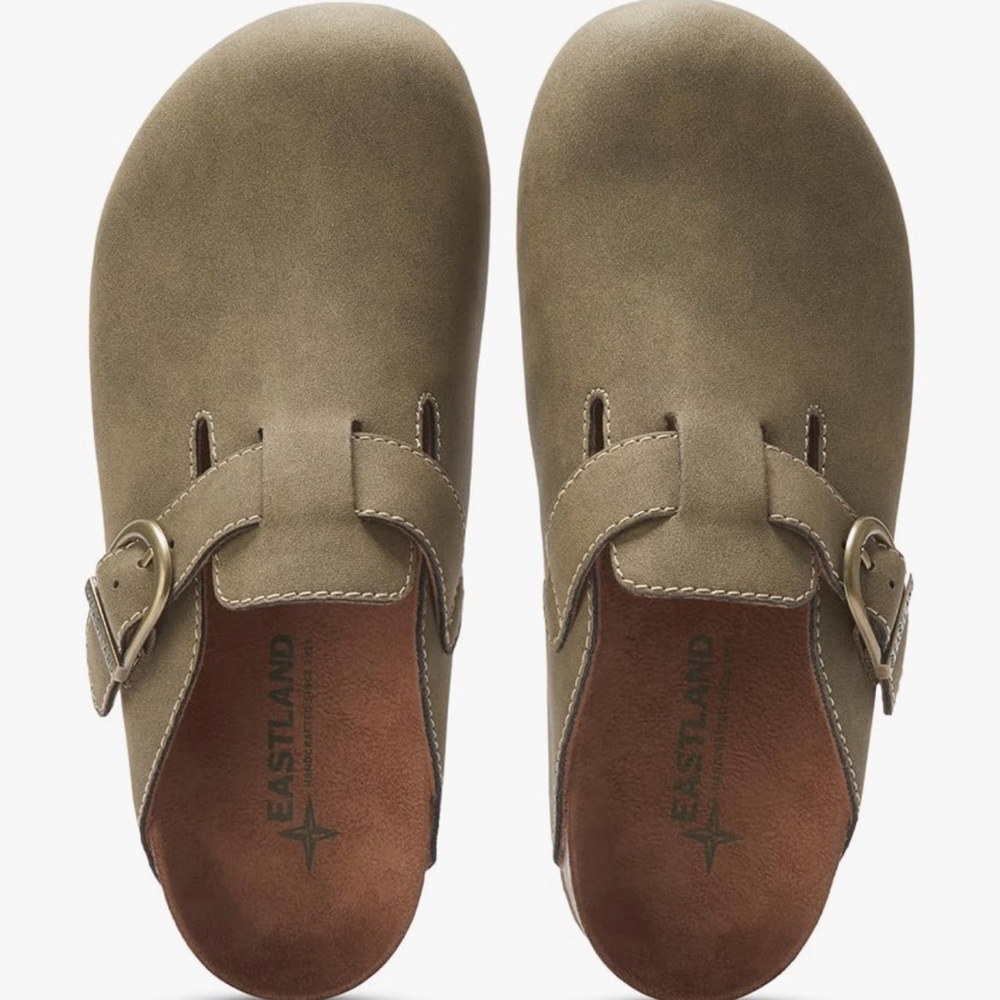 NEW!!! Eastland suede buckle clogs size 9